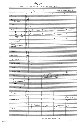 Concerto for Saxophone Quartet and Wind Ensemble