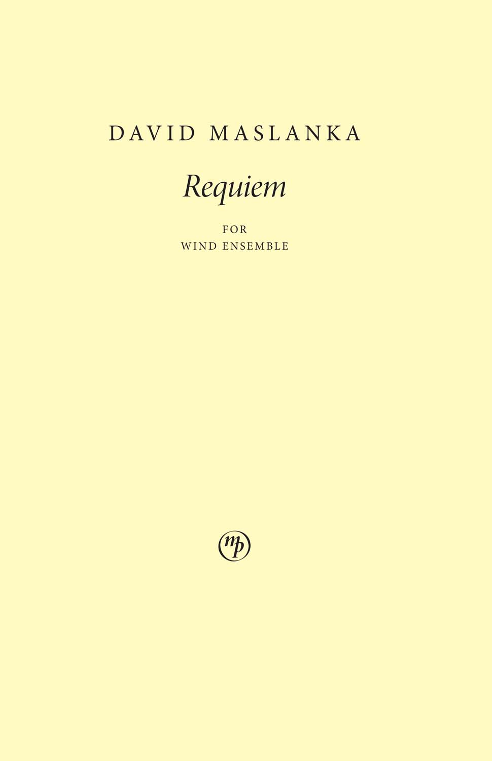 Requiem – David Maslanka