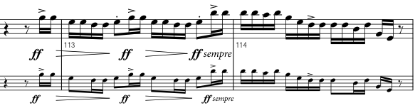 Trombone Concerto mm. 112-114